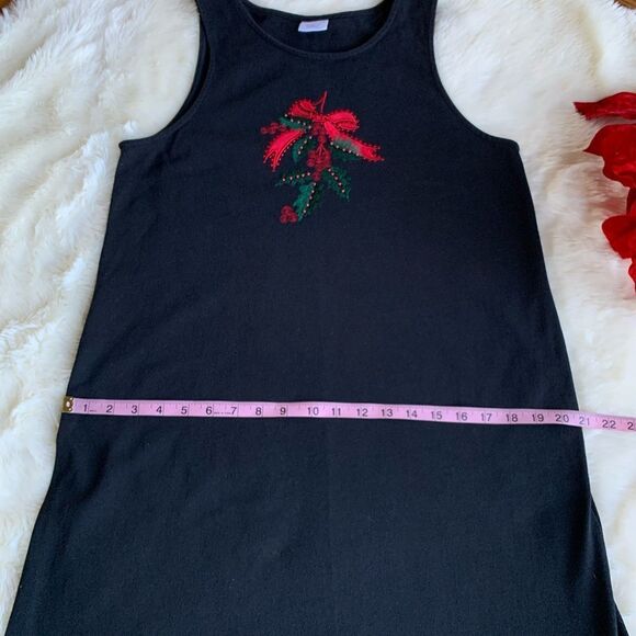 Westbound Vintage Christmas Sweater Dress Embroidery Mistletoe - Picture 7 of 12